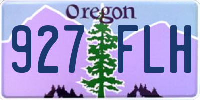 OR license plate 927FLH