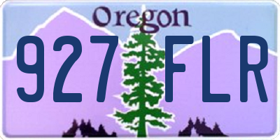 OR license plate 927FLR