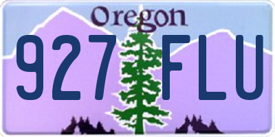 OR license plate 927FLU
