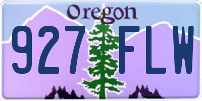 OR license plate 927FLW