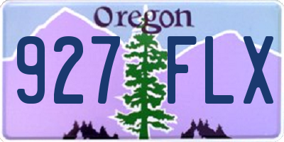OR license plate 927FLX