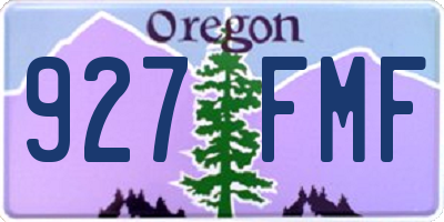 OR license plate 927FMF