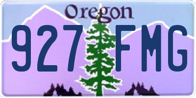 OR license plate 927FMG