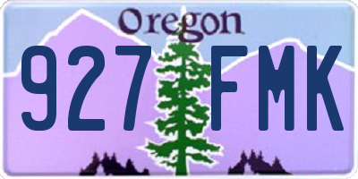 OR license plate 927FMK