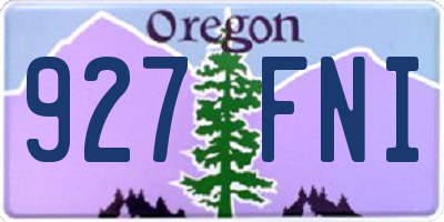 OR license plate 927FNI