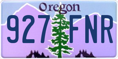 OR license plate 927FNR