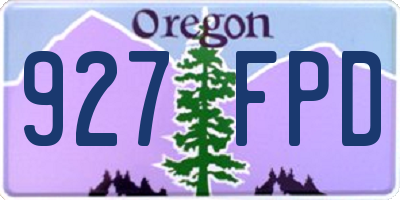 OR license plate 927FPD