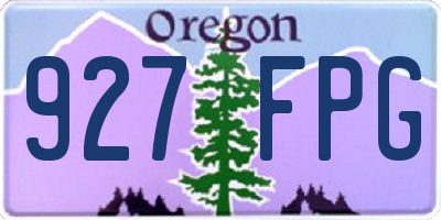OR license plate 927FPG