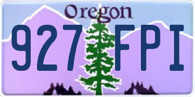 OR license plate 927FPI