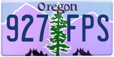 OR license plate 927FPS