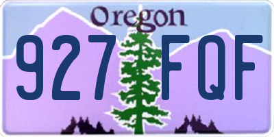 OR license plate 927FQF
