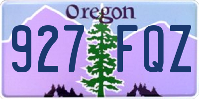 OR license plate 927FQZ