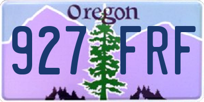 OR license plate 927FRF
