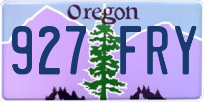 OR license plate 927FRY