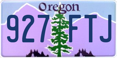 OR license plate 927FTJ