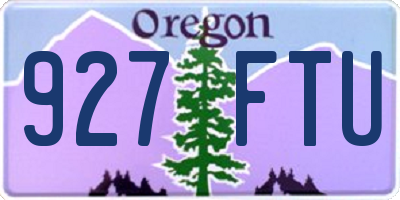 OR license plate 927FTU