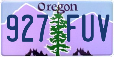 OR license plate 927FUV