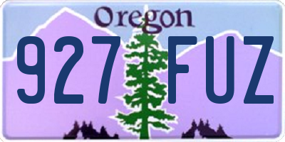 OR license plate 927FUZ