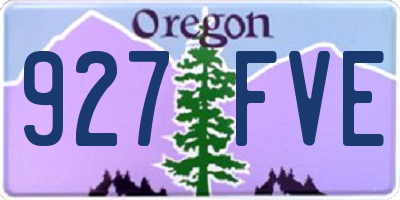 OR license plate 927FVE