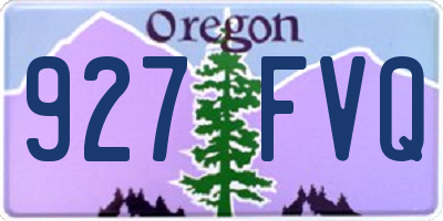OR license plate 927FVQ