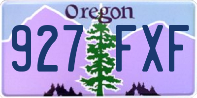 OR license plate 927FXF