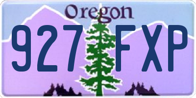 OR license plate 927FXP