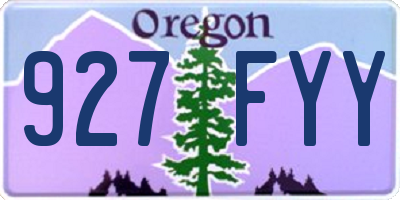OR license plate 927FYY