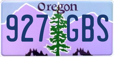 OR license plate 927GBS