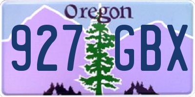 OR license plate 927GBX