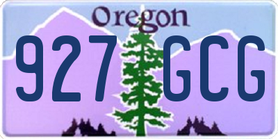 OR license plate 927GCG