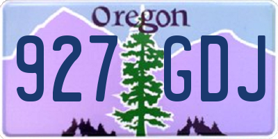 OR license plate 927GDJ