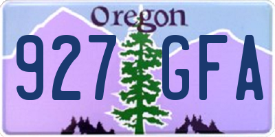 OR license plate 927GFA