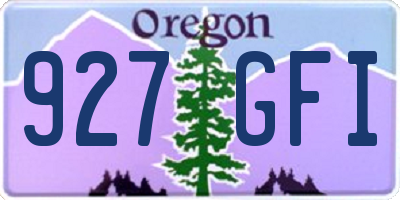 OR license plate 927GFI