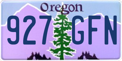 OR license plate 927GFN