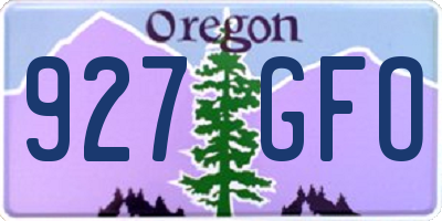 OR license plate 927GFO