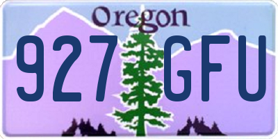 OR license plate 927GFU