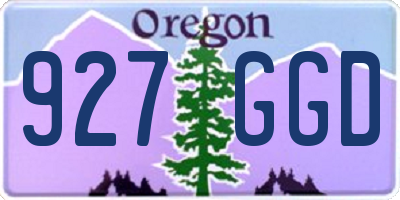 OR license plate 927GGD