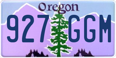 OR license plate 927GGM