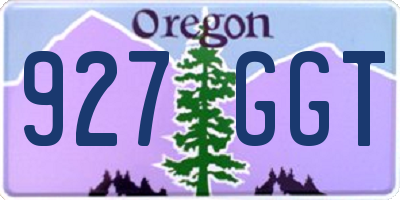 OR license plate 927GGT