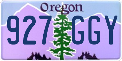 OR license plate 927GGY