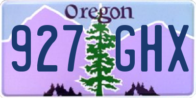 OR license plate 927GHX
