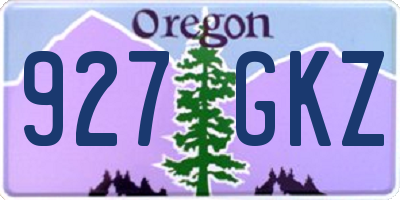 OR license plate 927GKZ