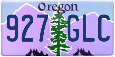 OR license plate 927GLC