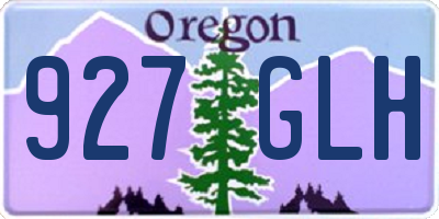 OR license plate 927GLH