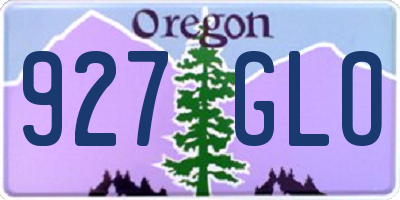 OR license plate 927GLO