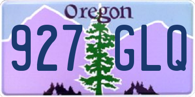OR license plate 927GLQ