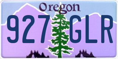 OR license plate 927GLR