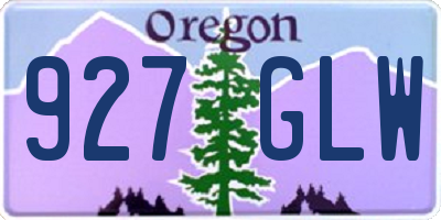OR license plate 927GLW