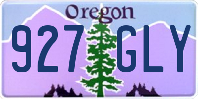 OR license plate 927GLY