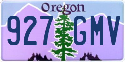 OR license plate 927GMV